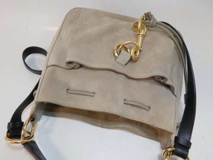 SEE BY CHLOE Suede and Leather Two-Tone Shoulder Bag