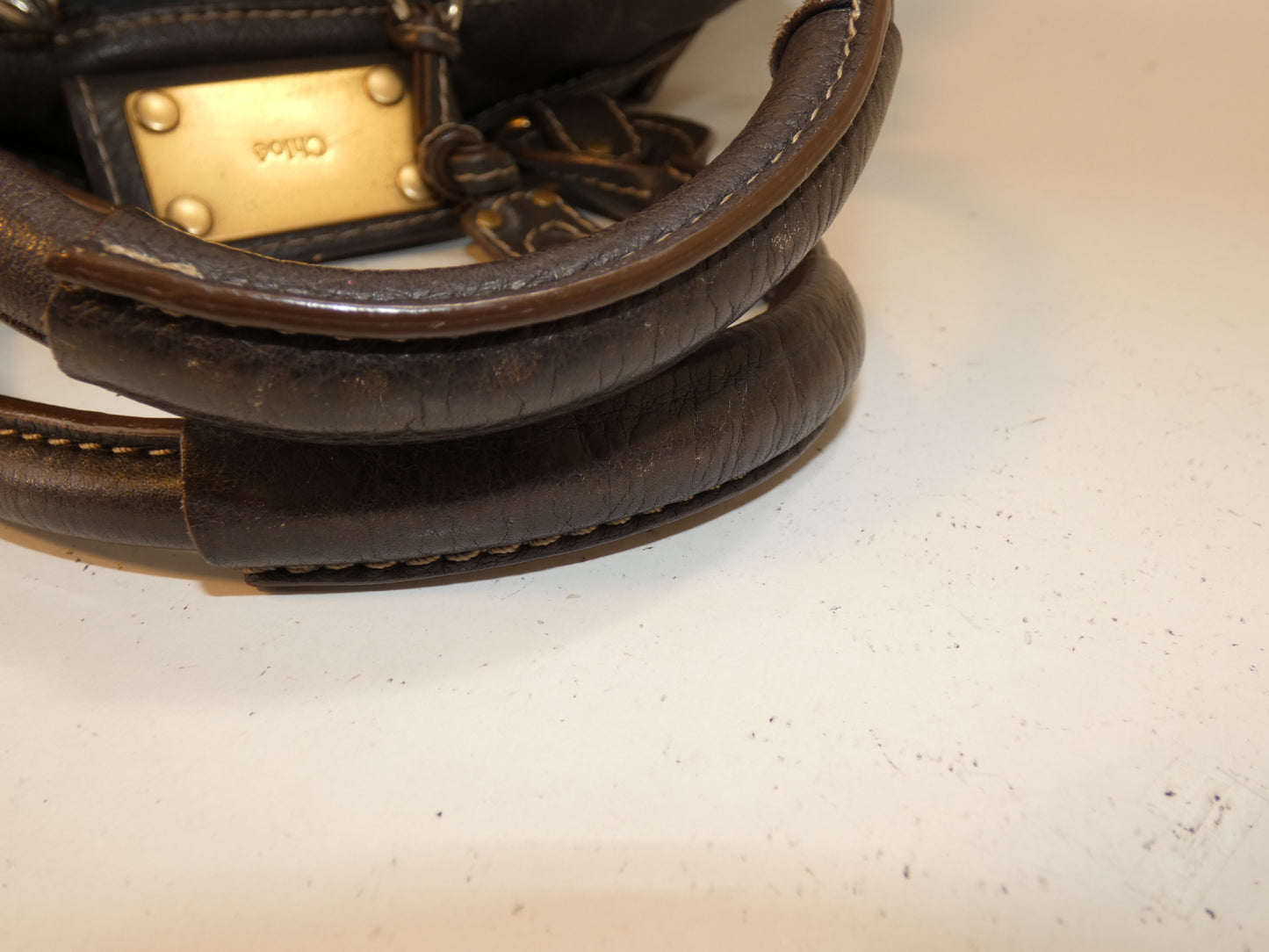 Chloe Paddington Leather Dark Brown Handbag