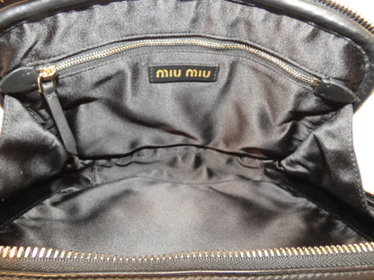 Miu Miu Matelasse Black Vanity Hand Shoulder Bag