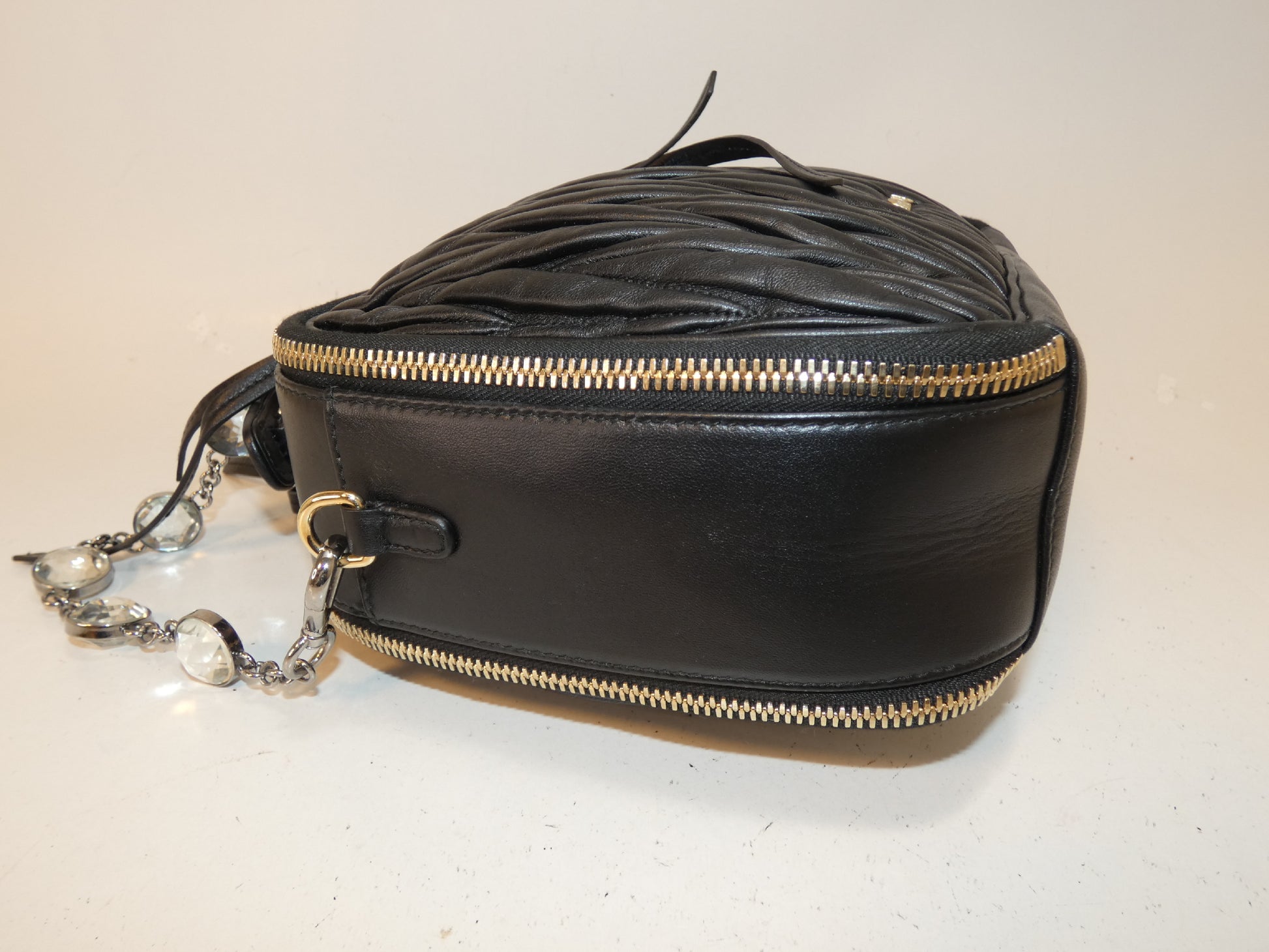 Miu Miu Matelasse Black Vanity Hand Shoulder Bag