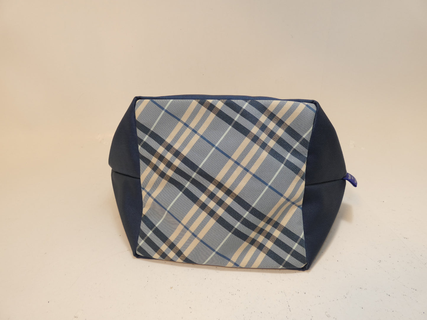 BURBERRY Nylon Nova Check Blue Handbag