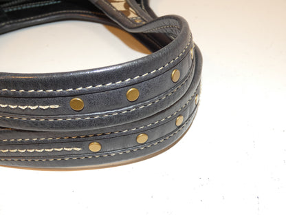 COACH Signature Canvas Leather Hook Belt Handbag