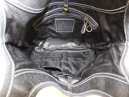 COACH Signature Canvas Leather Hook Belt Handbag