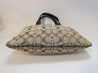 COACH Signature Canvas Leather Hook Belt Handbag