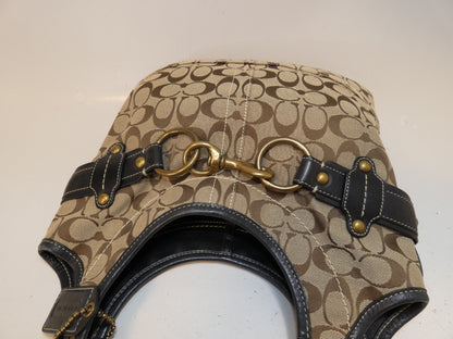 COACH Signature Canvas Leather Hook Belt Handbag