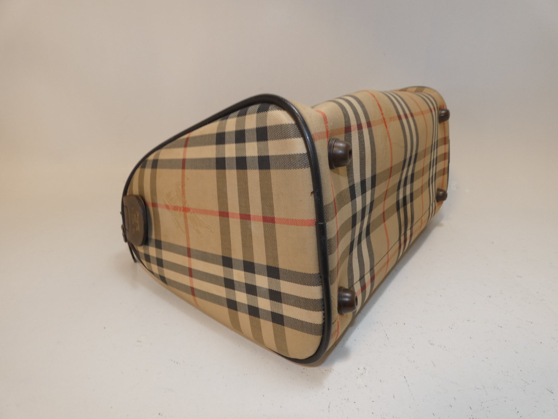 BURBERRY Nova Check Hand Boston Bag