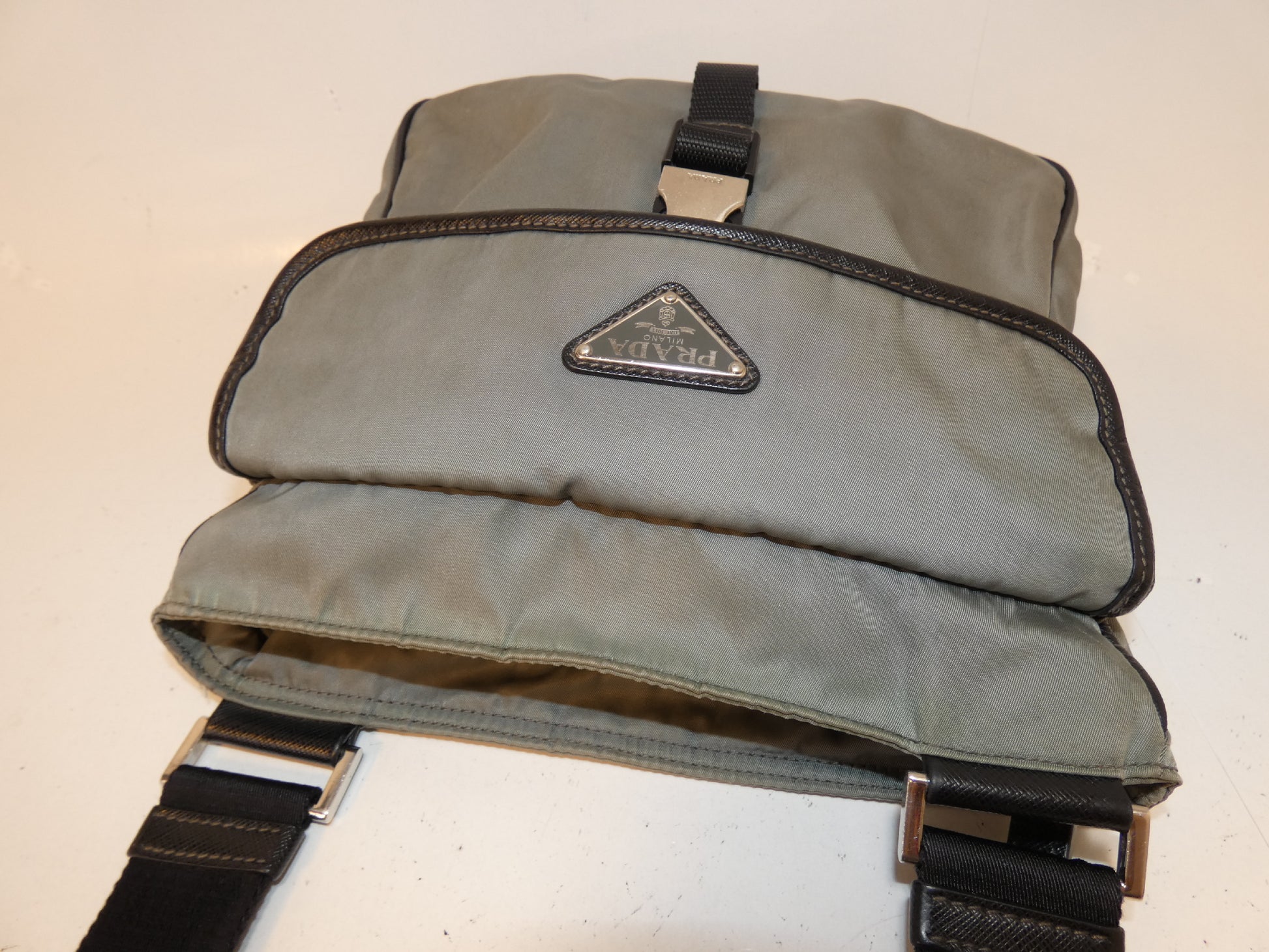 PRADA Saffiano nylon shoulder bag with mini pouch