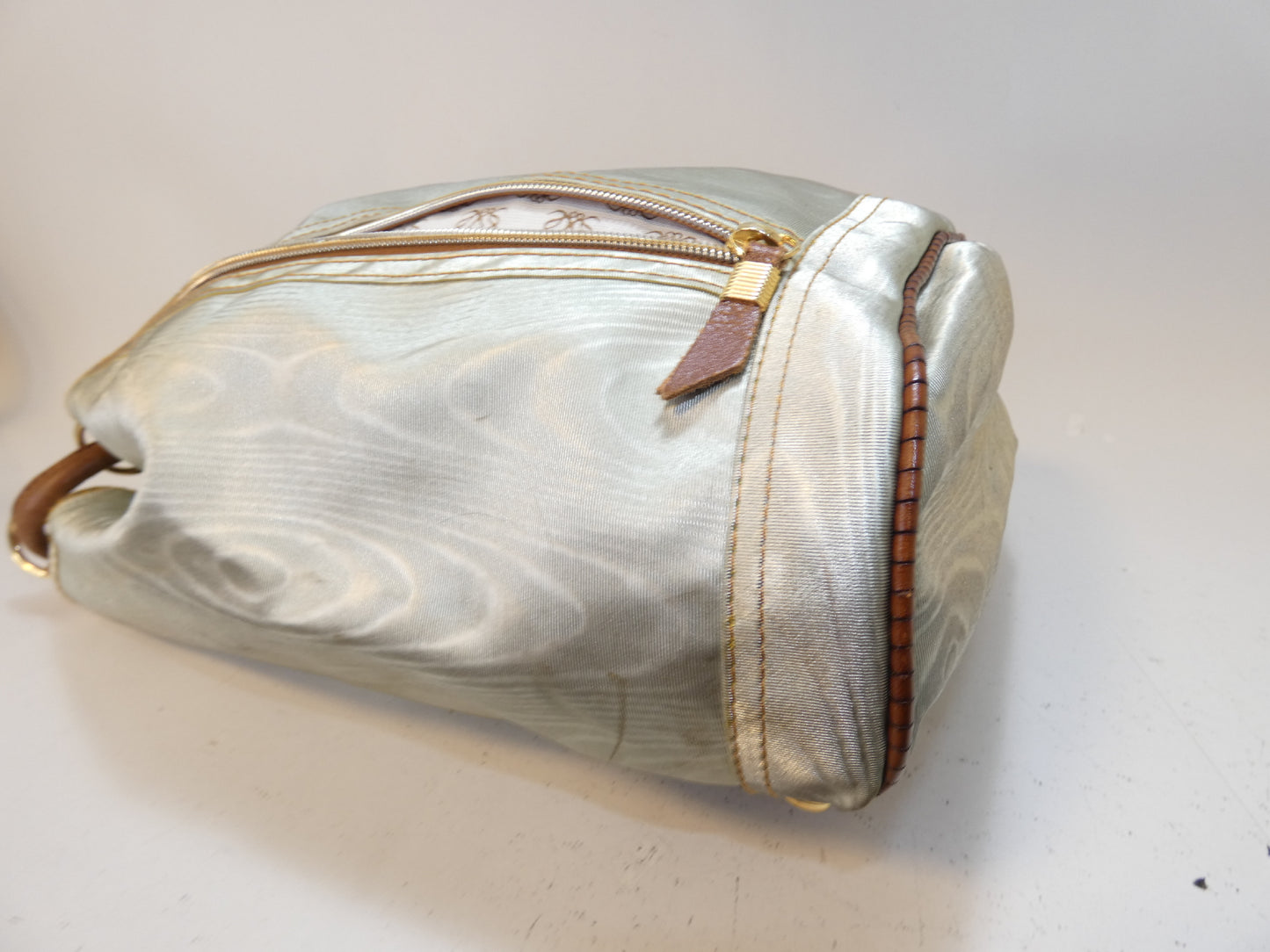 LOEWE Anagram Nylon and Leather Drawstring Backpack