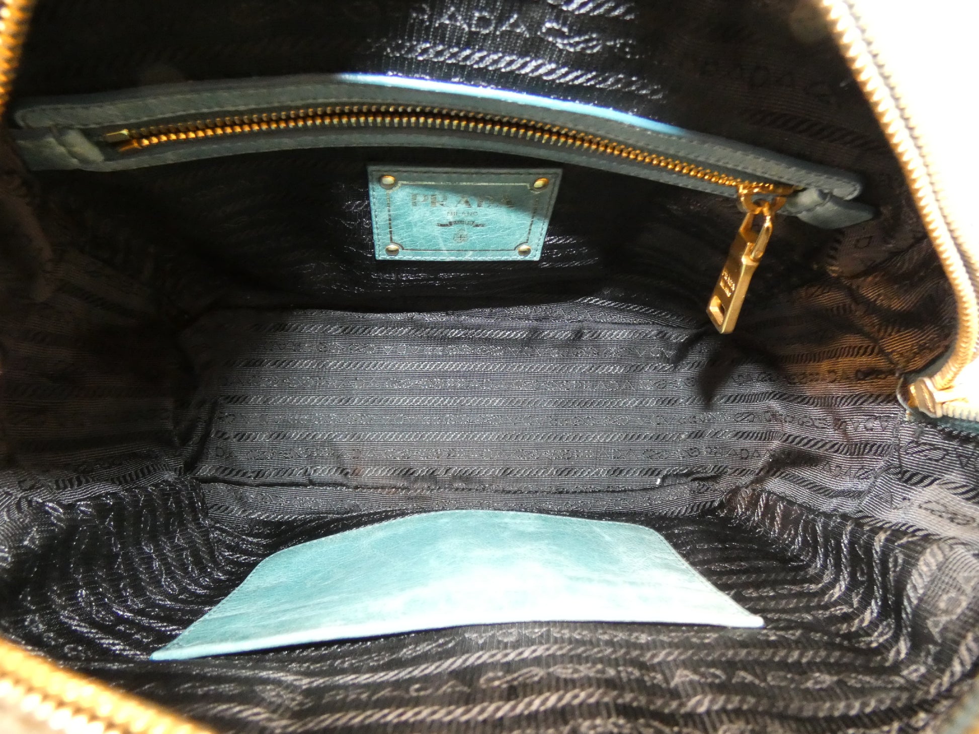 PRADA 2-way Leather Boston Hand Shoulder Bag