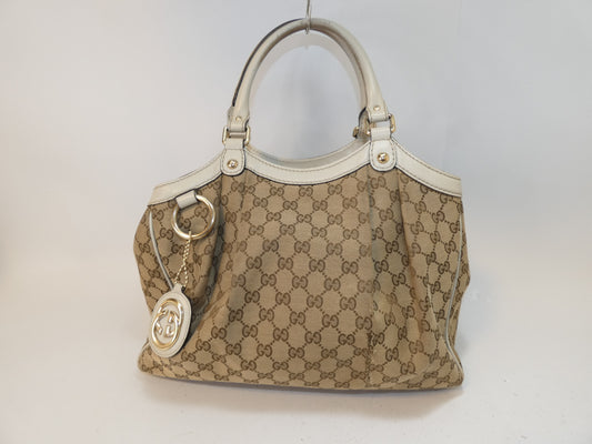 GUCCI Sukey GG Canvas Handbag