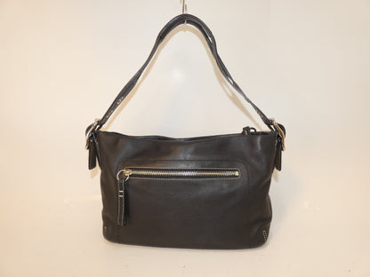 COACH Leather Black Belt One-Shoulder Handbag