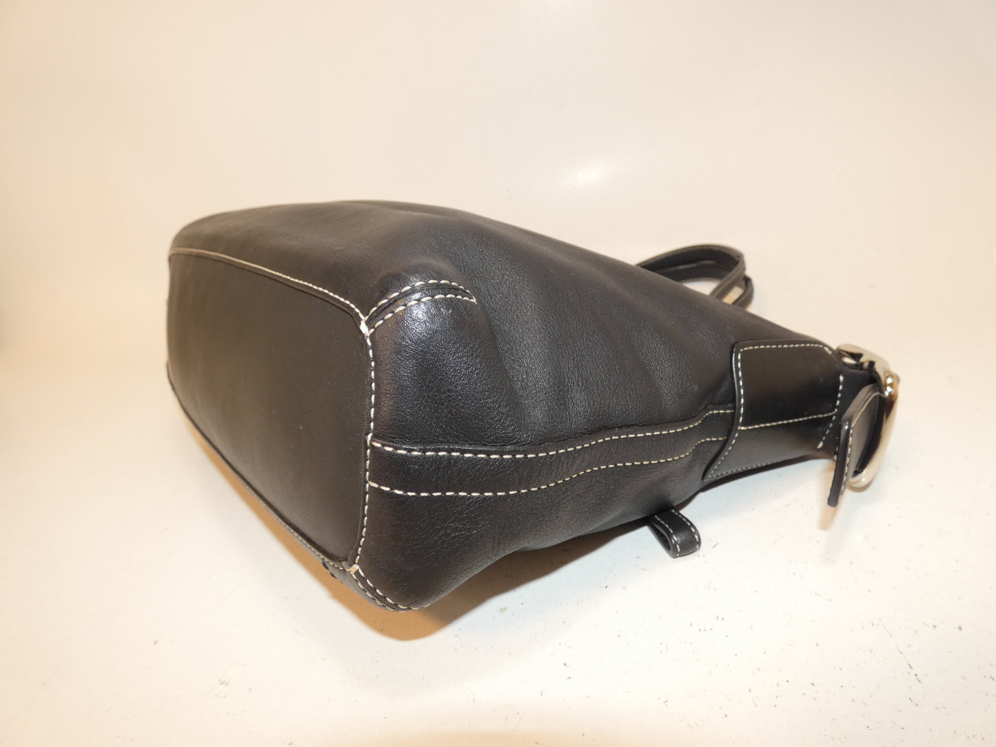 COACH Leather Black Belt One-Shoulder Handbag