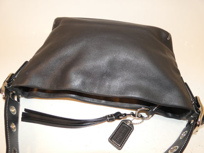 COACH Leather Black Belt One-Shoulder Handbag