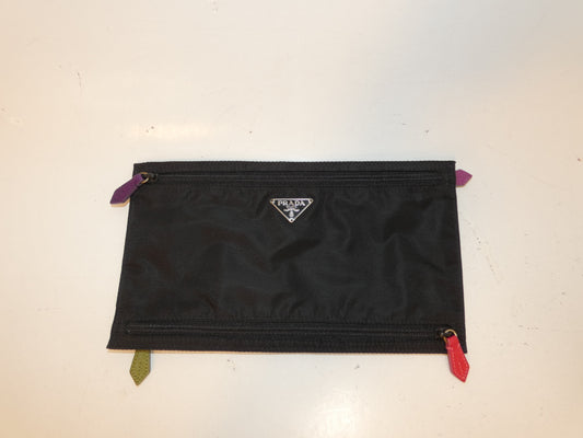 PRADA Saffiano nylon black pouch