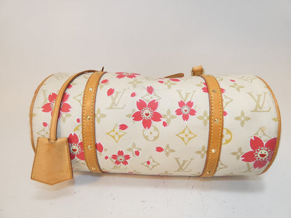 LOUIS VUITTON Papillon Takashi Murakami Cherry Blossom Ribbon Handbag