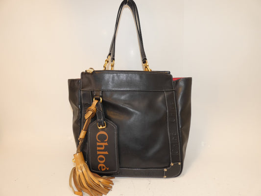 Chloe Eden fringe leather black handbag