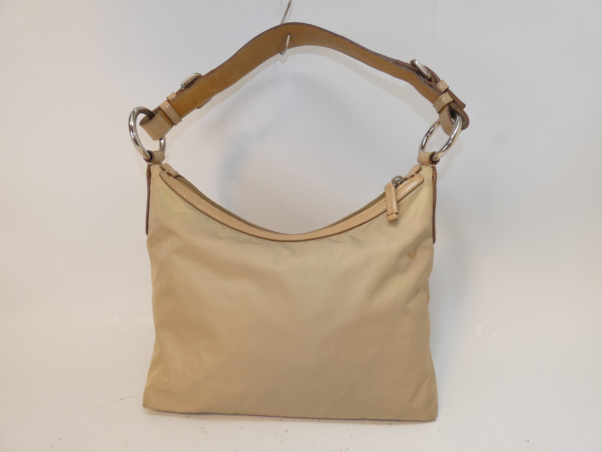 PRADA Logo Jacquard Nylon Patent One-Hand One-Shoulder Shoulder Bag