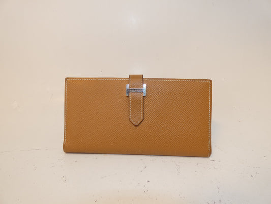 HERMES Bearn soufflé Epson T engraved long wallet