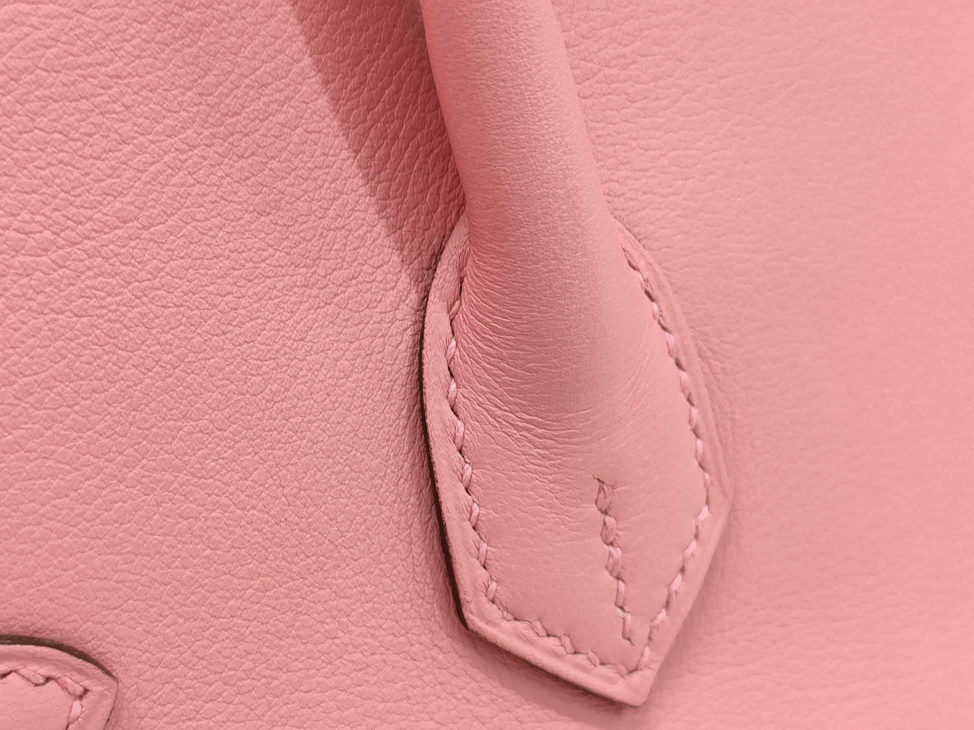HERMES Birkin 25 in Swift leather with Rose Azalee finish and sterling silver hardware, featuring a "Y" stamp.