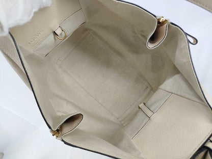 LOEWE Hammock Small Leather 2-Way Handbag in Beige