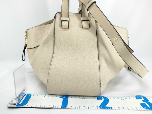LOEWE Hammock Small Leather 2-Way Handbag in Beige