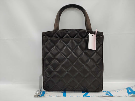 CHANEL Matelasse Lambskin Black Tote Bag