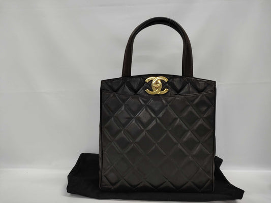 CHANEL Matelasse Lambskin Black Tote Bag