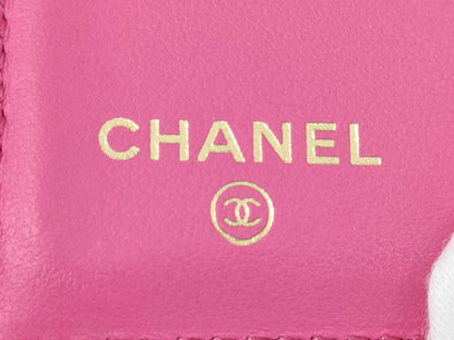 CHANEL Boy Chanel Compact Wallet, Caviar Skin, Pink, Gold Hardware, A84432, Random Number