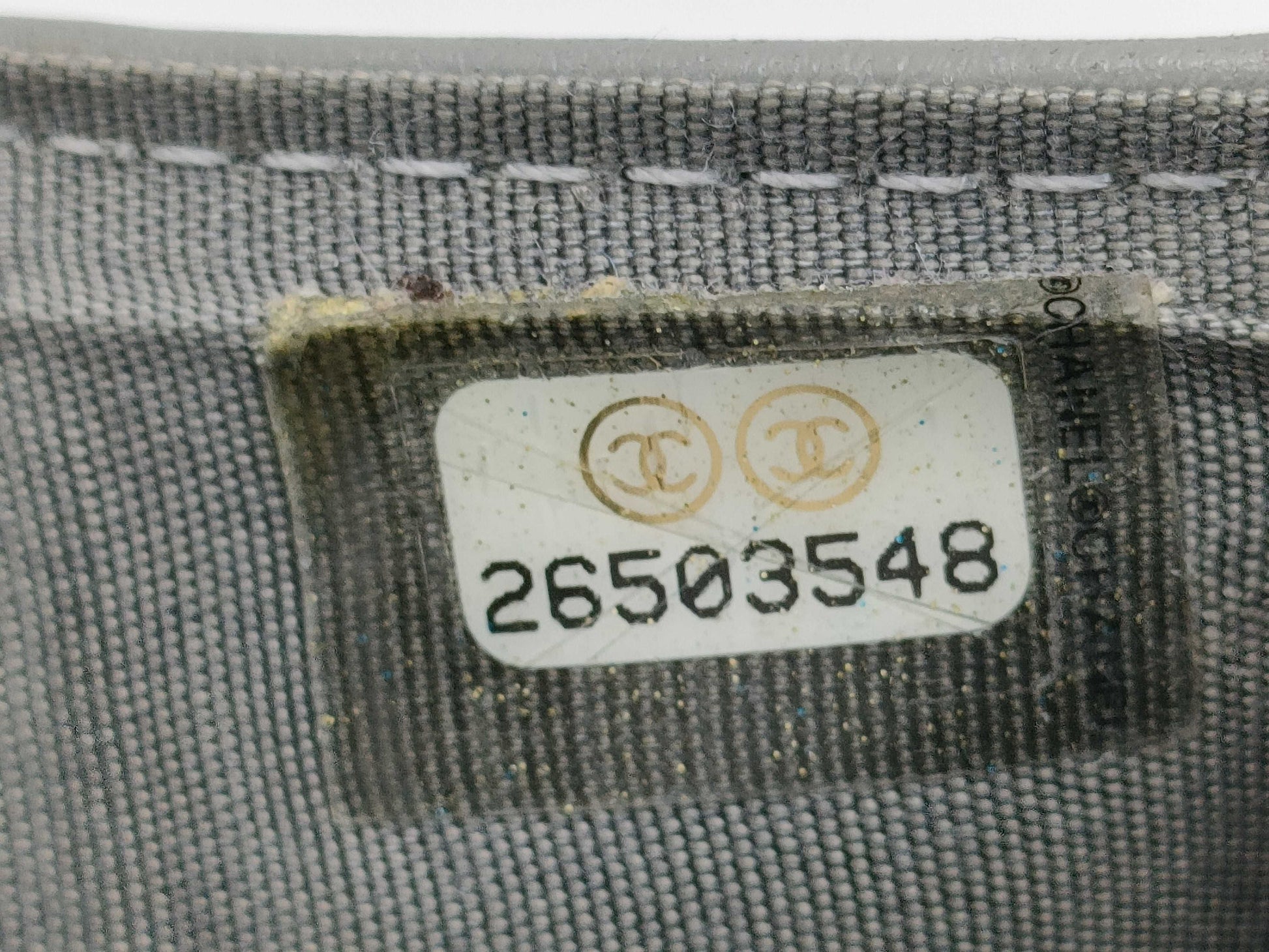 CHANEL Boy Chanel Compact Wallet, Caviar Skin, Gray, Gold Hardware, A84433, 26th Series