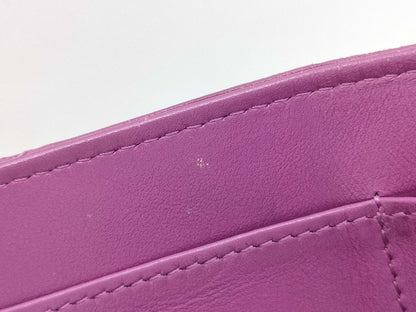 CHANEL Compact Wallet Chanel 19 Purple Lambskin with Disneuf Gold Hardware, 30 Series