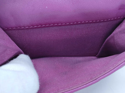 CHANEL Compact Wallet Chanel 19 Purple Lambskin with Disneuf Gold Hardware, 30 Series