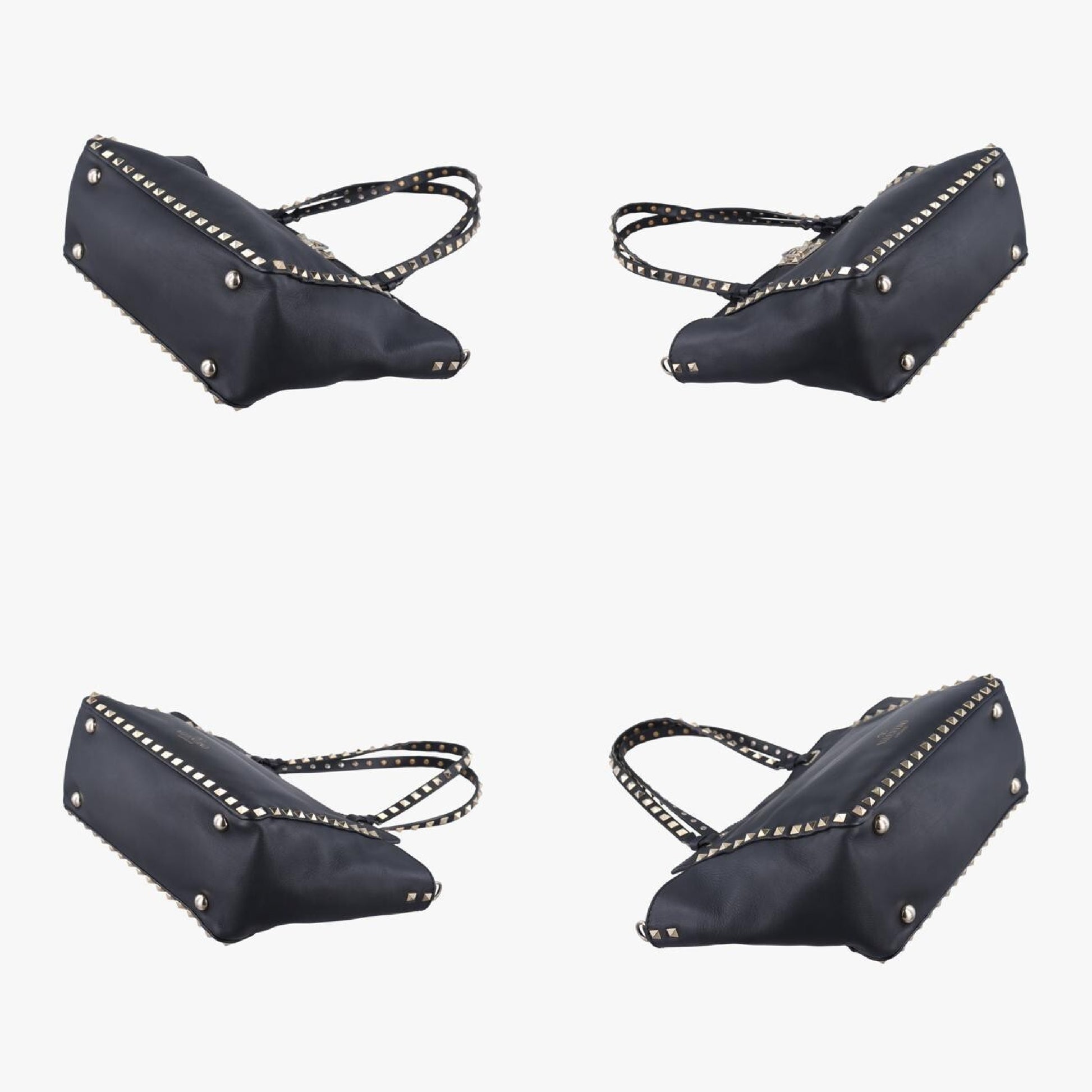 VALENTINO Rockstud Black Leather Shoulder Bag 