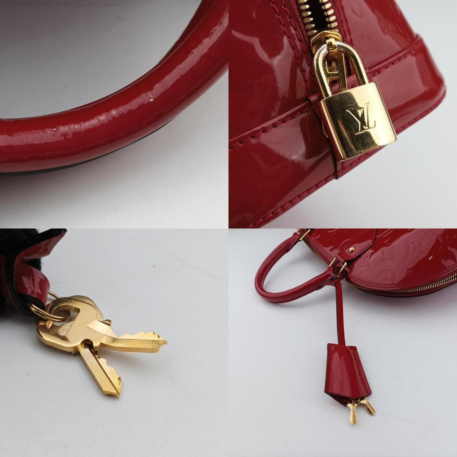 LOUIS VUITTON Alma PM Pomme d'Amour Vernis M90096FL0173 Shoulder Bag