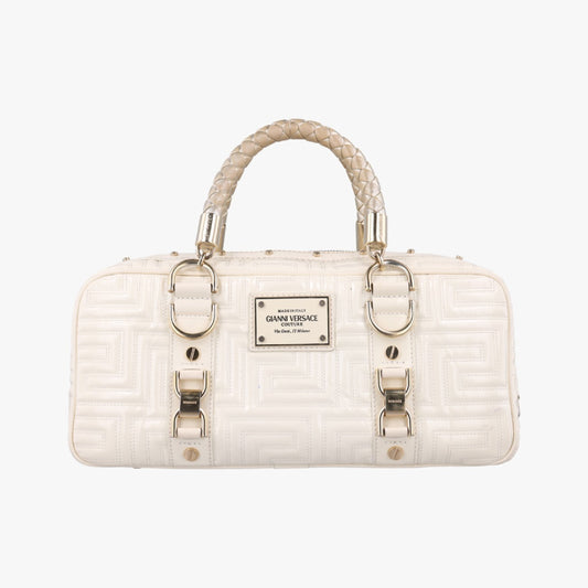 VERSACE Couture Madonna White Patent Handbag