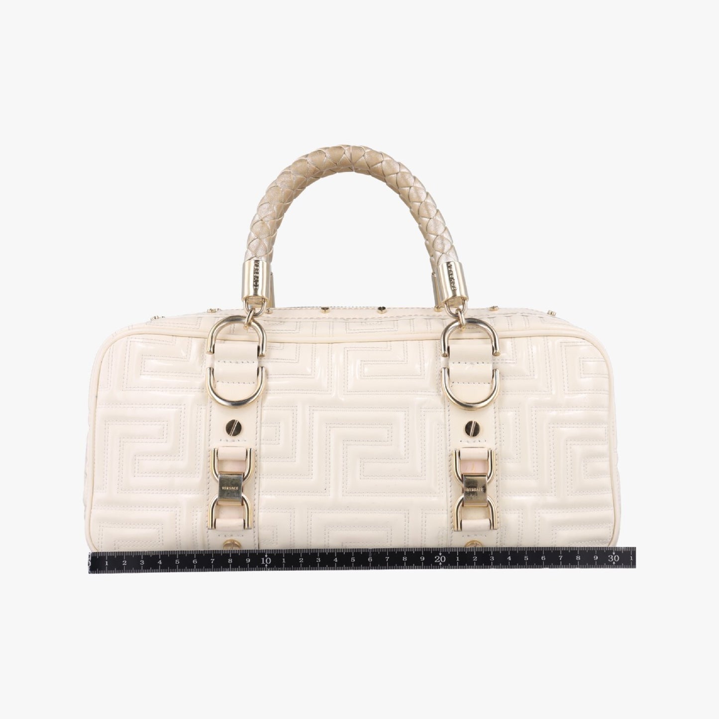 VERSACE Couture Madonna White Patent Handbag