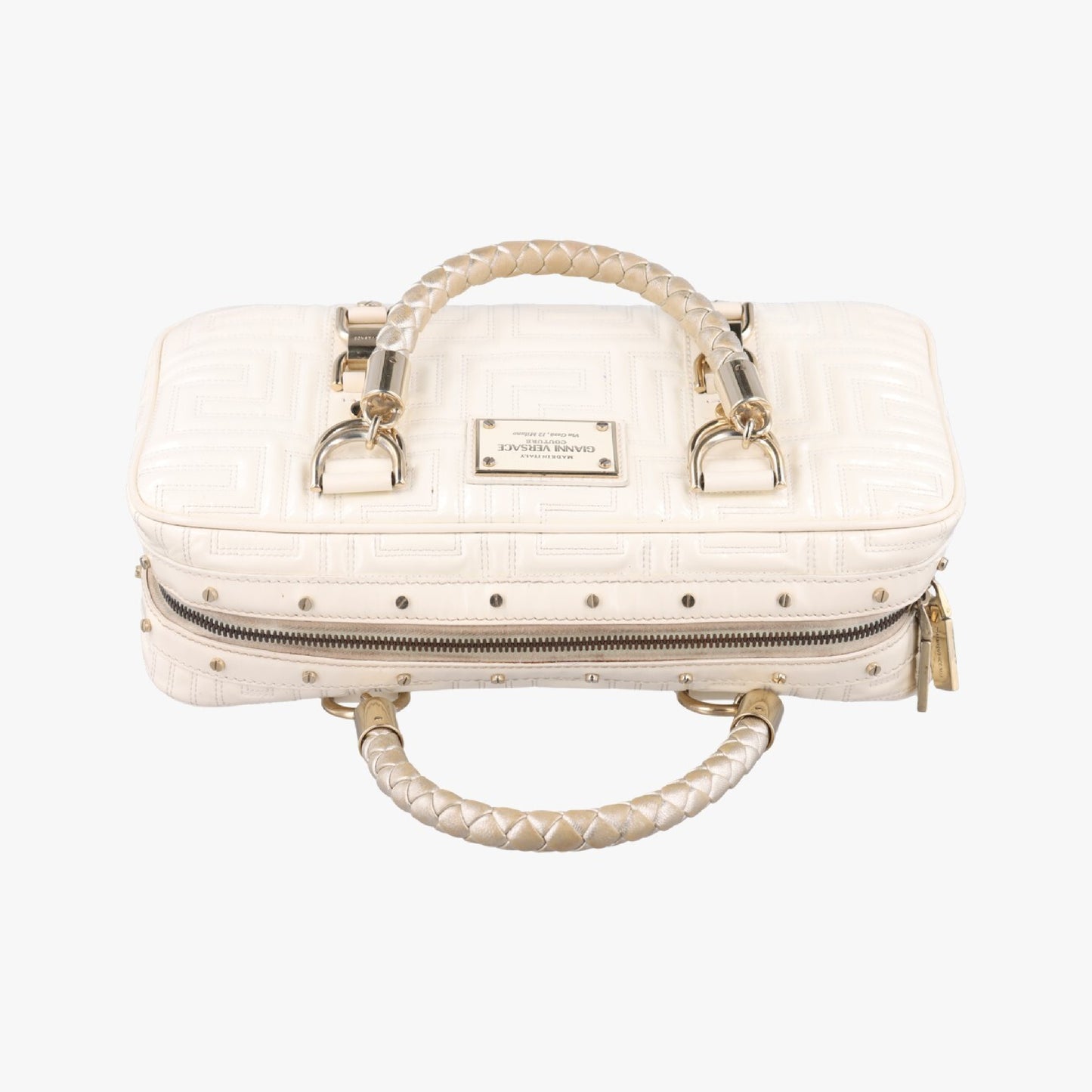 VERSACE Couture Madonna White Patent Handbag