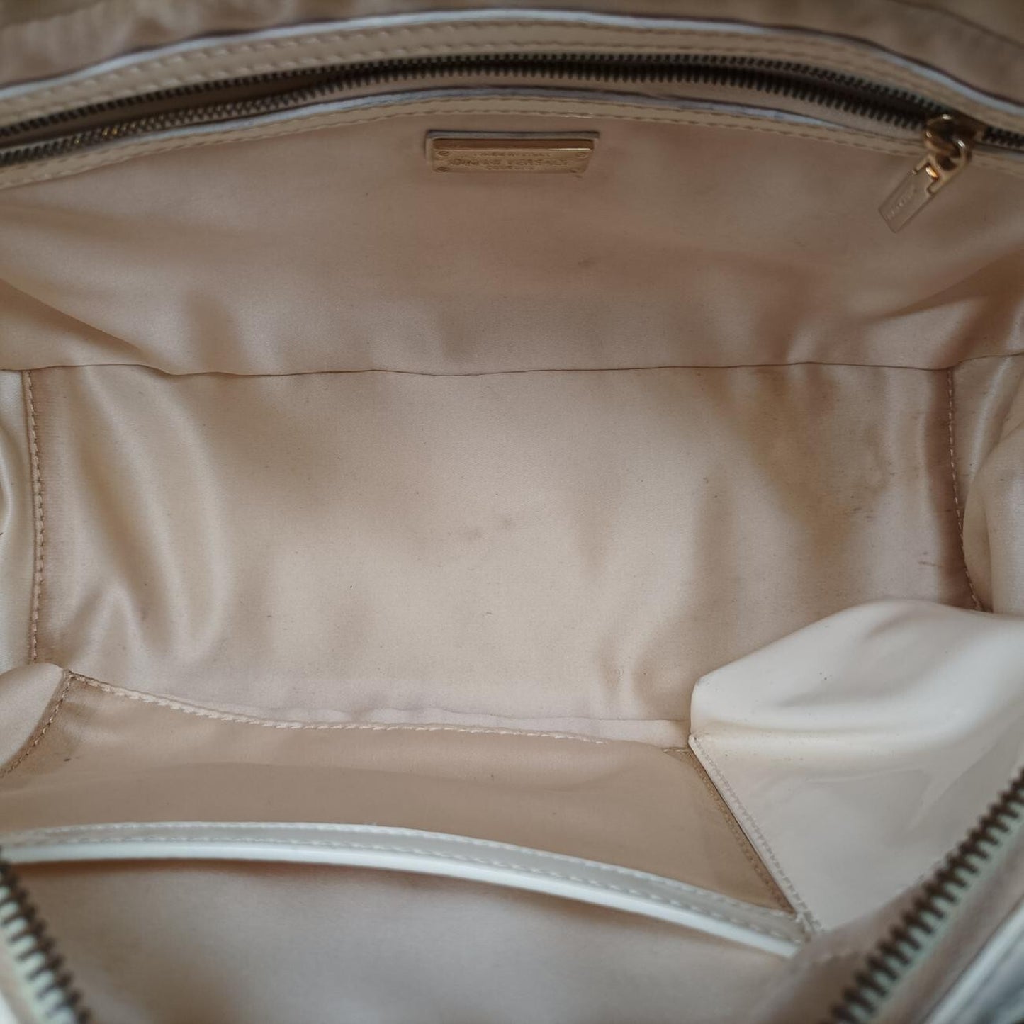 VERSACE Couture Madonna White Patent Handbag