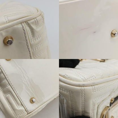 VERSACE Couture Madonna White Patent Handbag