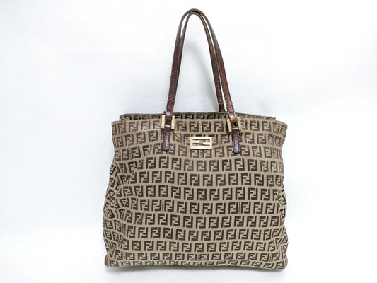 FENDI Zucca pattern bag logo tote bag