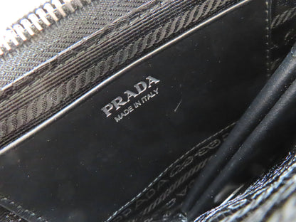 PRADA Leather 2-Way Mini Pouch Triangle Shoulder Bag
