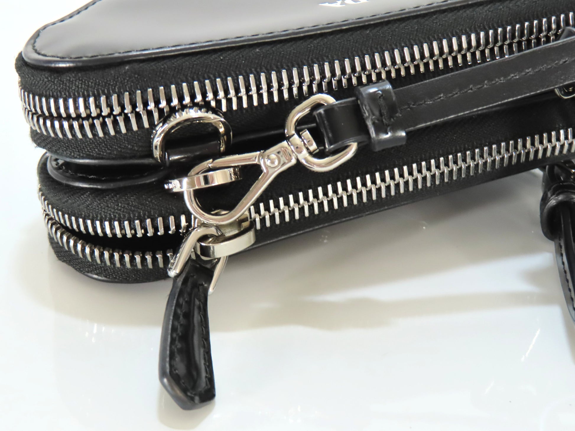 PRADA Leather 2-Way Mini Pouch Triangle Shoulder Bag