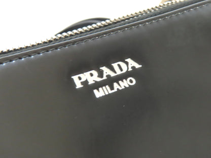 PRADA Leather 2-Way Mini Pouch Triangle Shoulder Bag