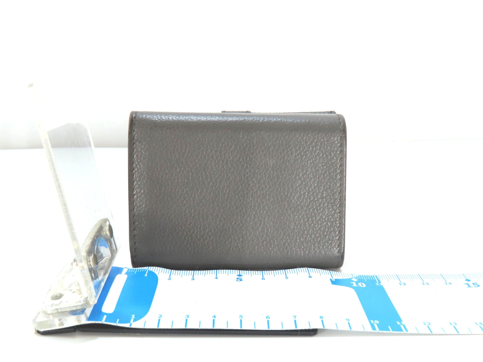 Yves Saint Laurent Logo Leather Tri-fold Wallet