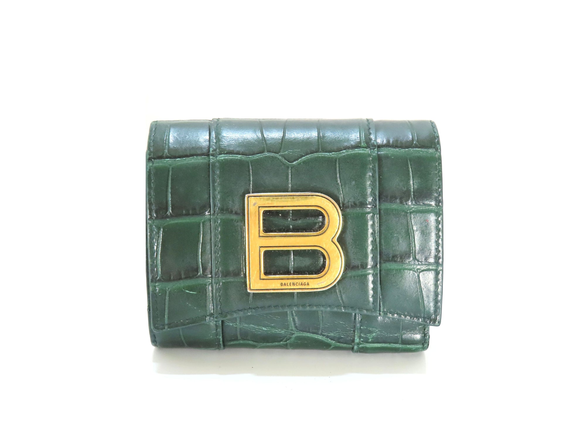 BALENCIAGA Leather Tri-fold Wallet
