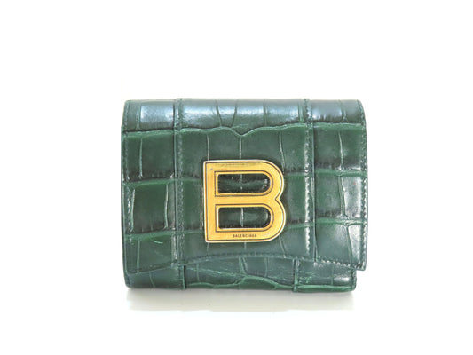 BALENCIAGA Leather Tri-fold Wallet