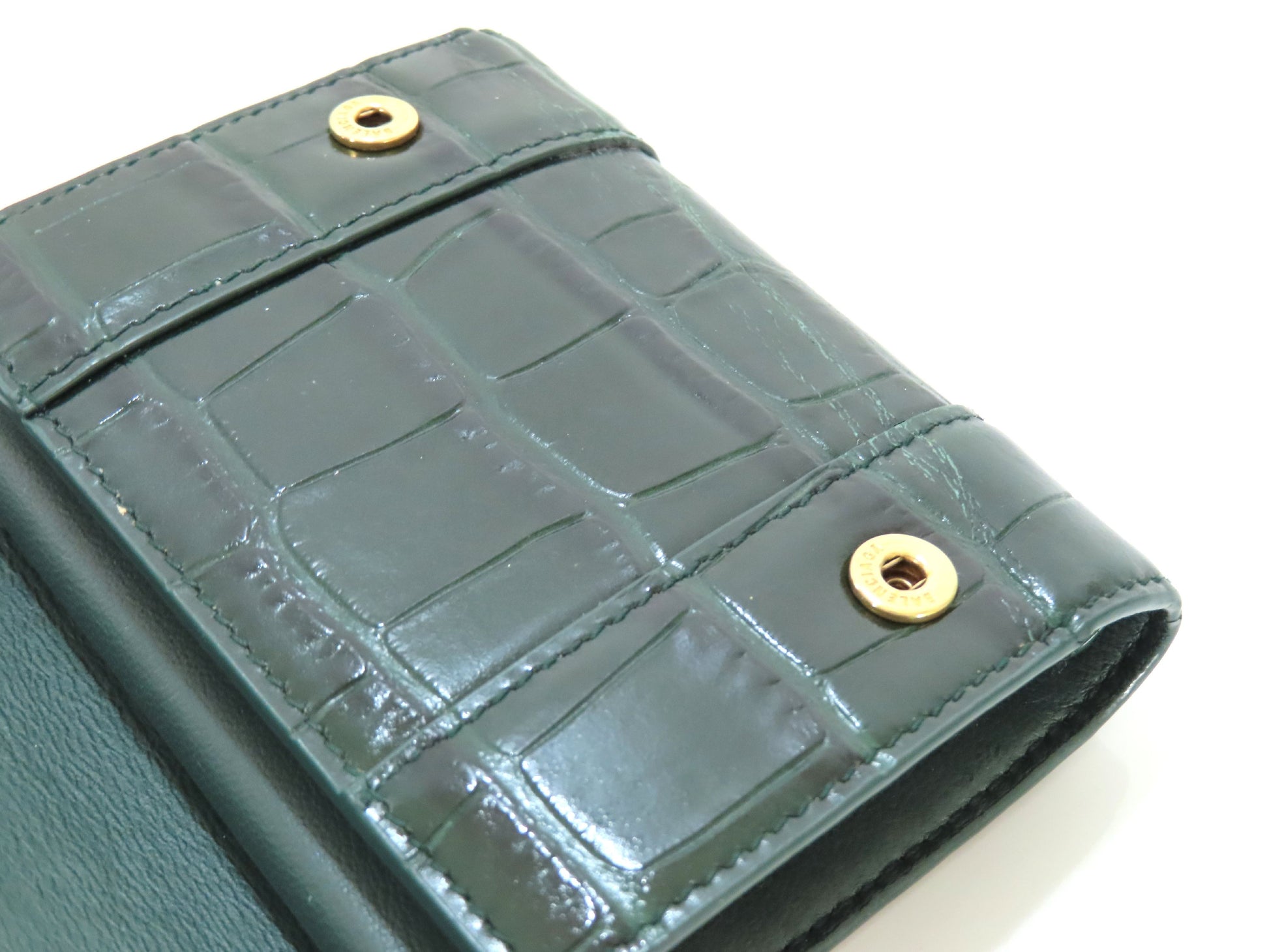 BALENCIAGA Leather Tri-fold Wallet