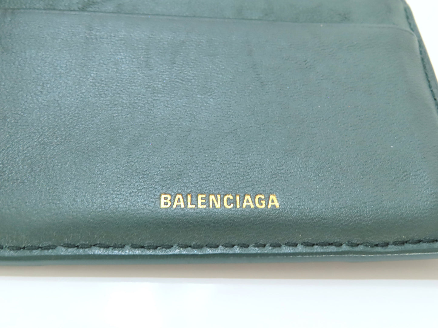 BALENCIAGA Leather Tri-fold Wallet