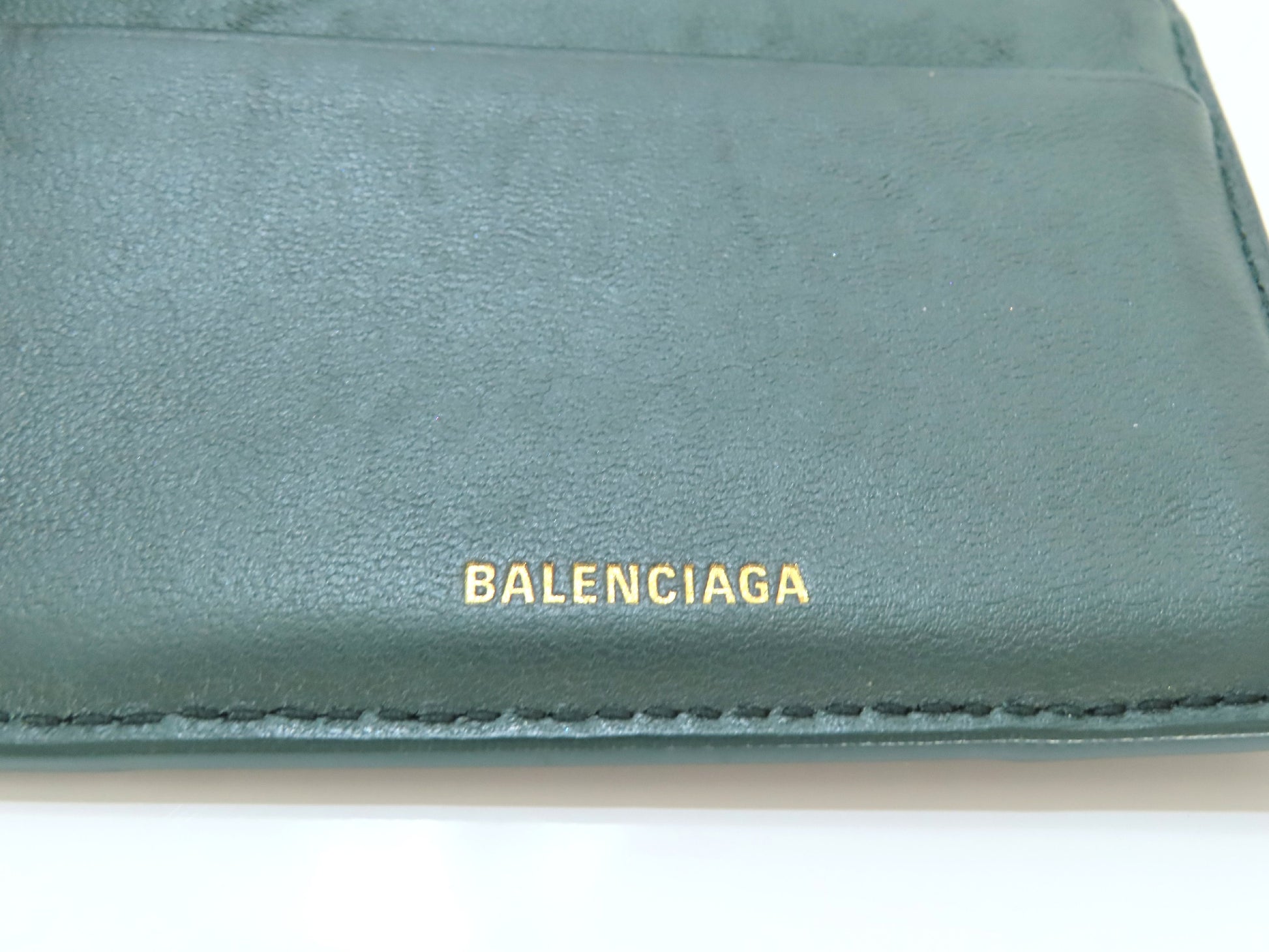 BALENCIAGA Leather Tri-fold Wallet