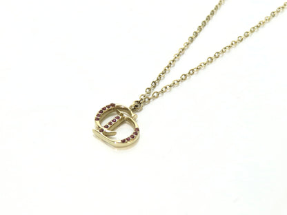 Dior CD logo rhinestone necklace