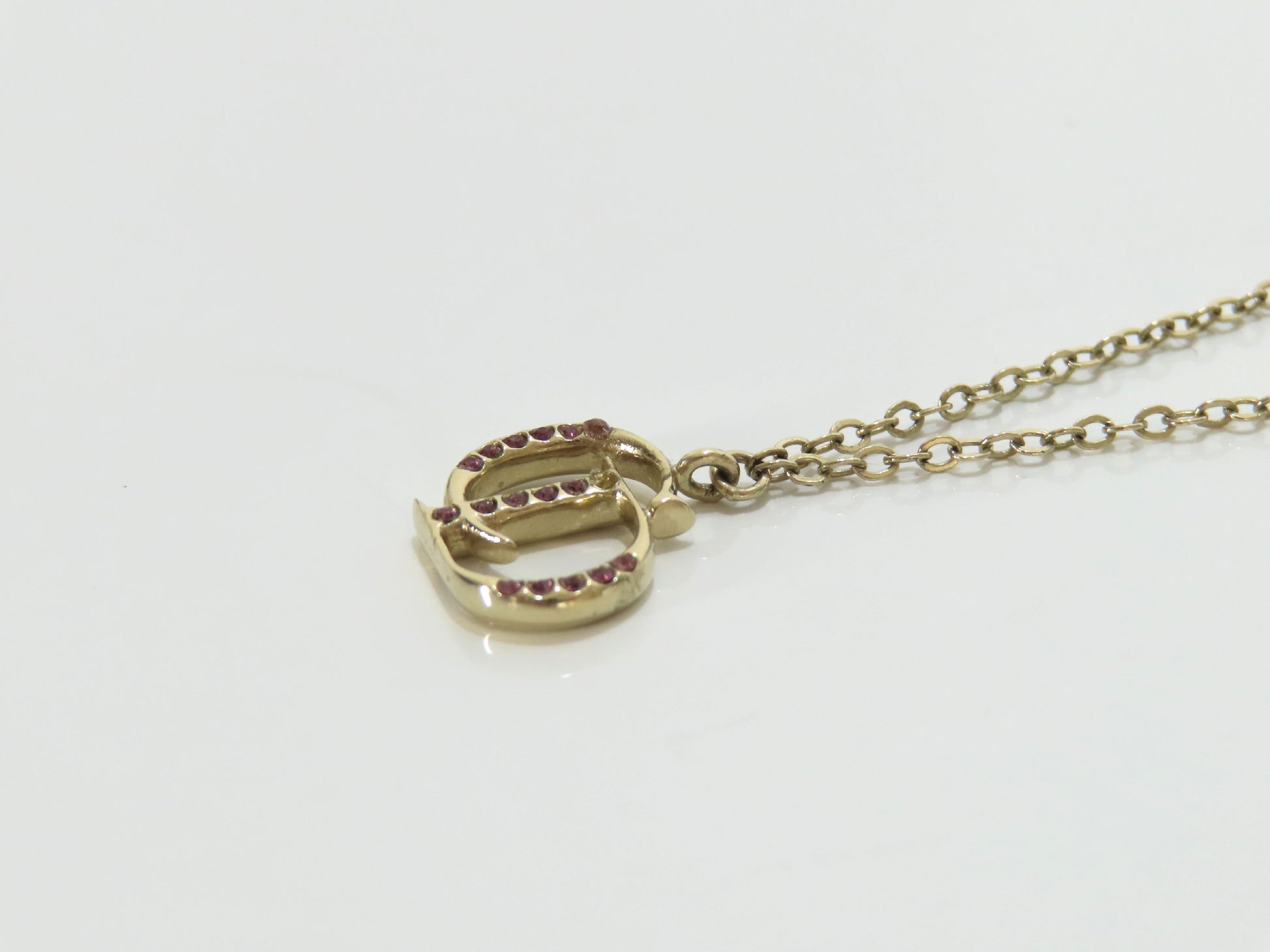 Dior CD logo rhinestone necklace